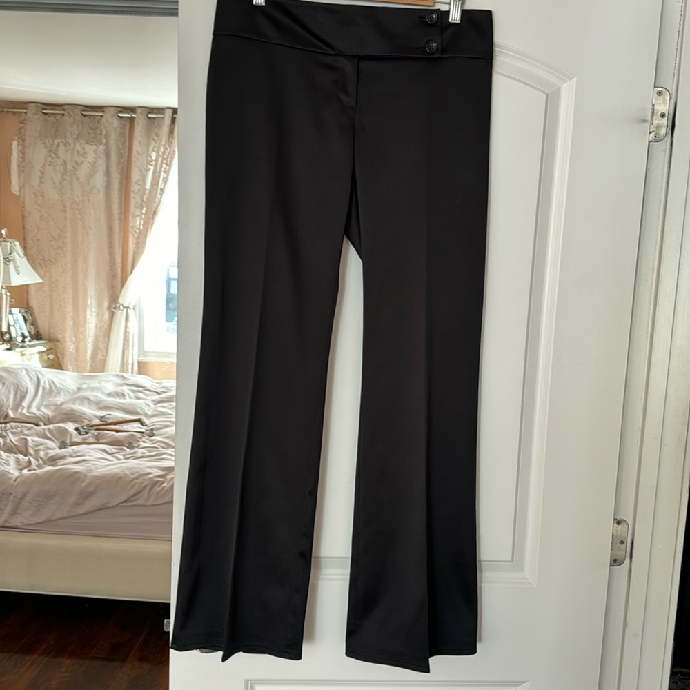 Black satin pants size medium